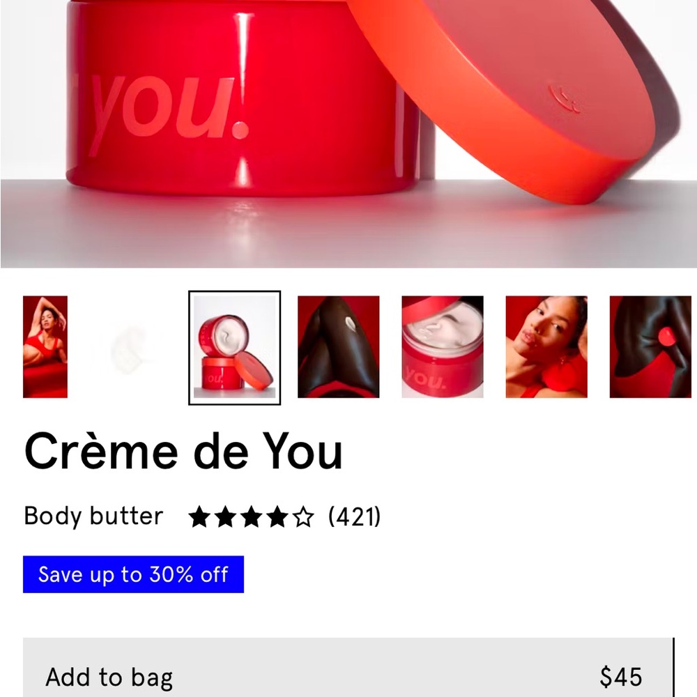 Brand new Glossier crème de you